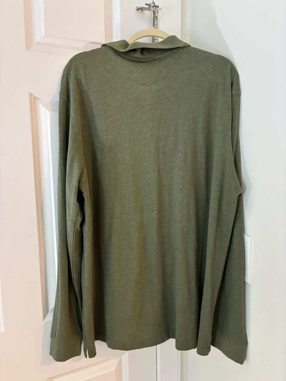 NEW Ralph Lauren Chaps Olive Green Long Sleeve Polo Shirt XL